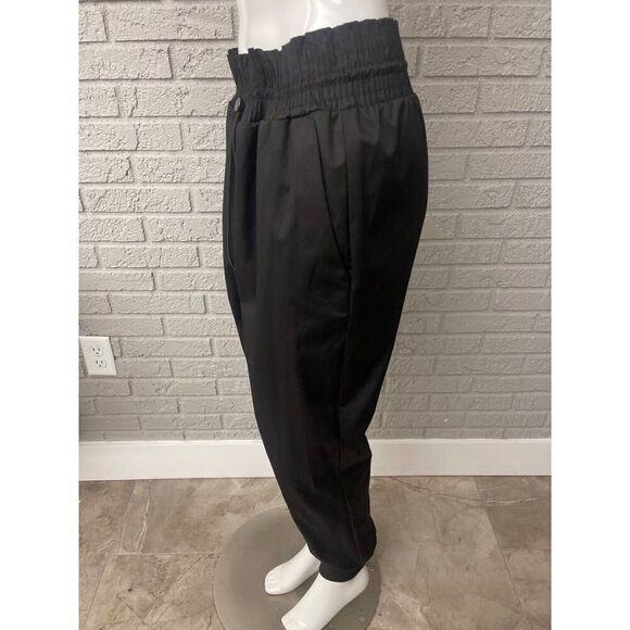 H&M Women Black Twill High Waisted Jogger Size 14 - Picture 5 of 12